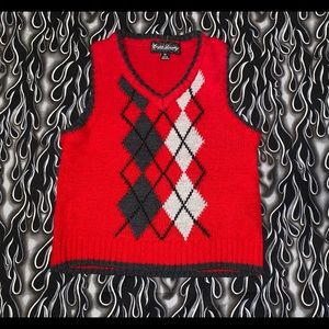 Argyle Mini Sweater Vest 🧸✨